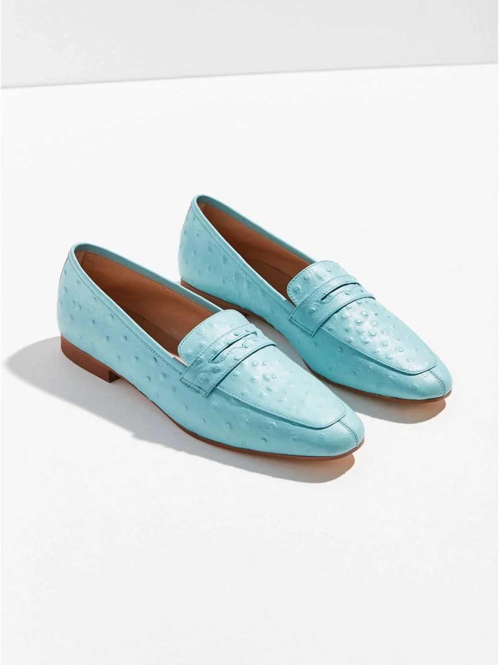 Aquamarine Leather Loafers